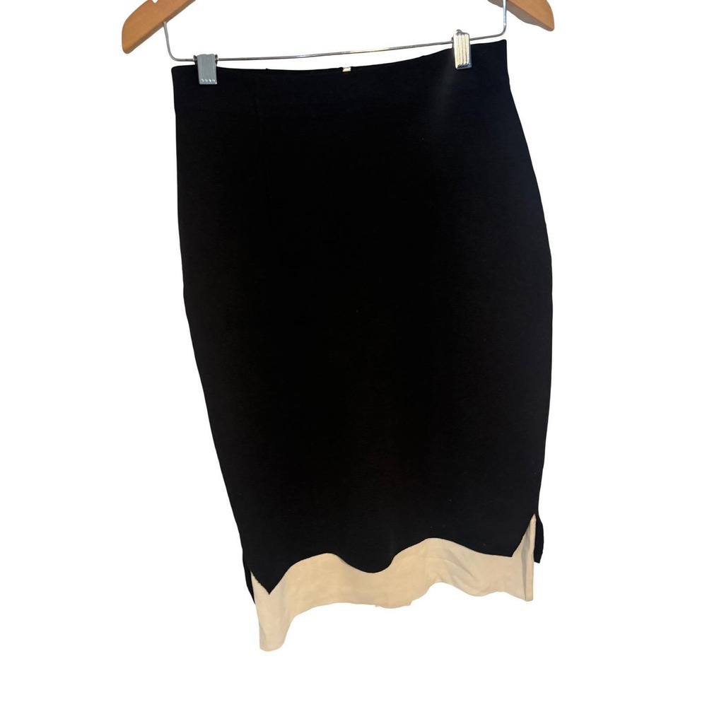 Rag & Bone Wool Pencil Skirt Silk Lined Black Zip Back size small MSRP $395